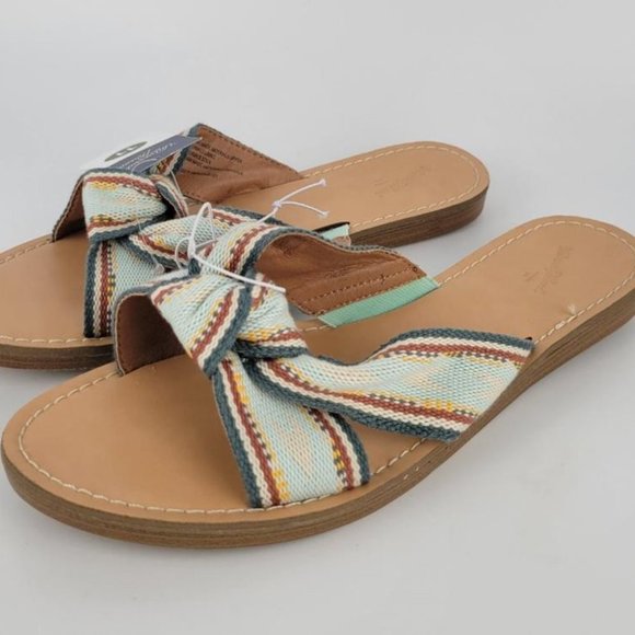 Universal Thread Melody Knotted Slide Sandals Teal 6.5 - Picture 4 of 4